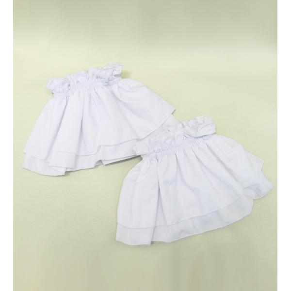 フラダンス ダブル フリル デコレーション スリーブ ホワイト 3200wh