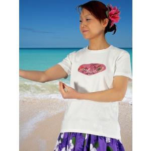 フラダンス Tシャツ L フラガール ホワイト...の詳細画像1