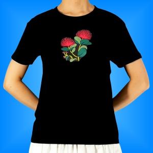 フラダンス Tシャツ L オヒアレフア ブラック 695lb