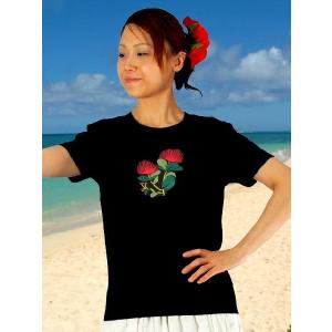 フラダンス Tシャツ L オヒアレフア ブラッ...の詳細画像1