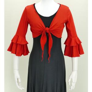 フラメンコ ボレロ ブラウス レッド 841r