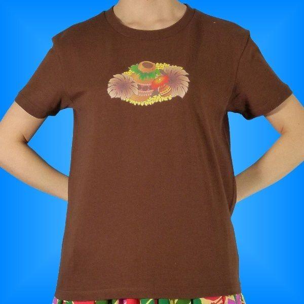 フラダンス Tシャツ [L]  イプ・ウリウリ ブラウン 983lbr