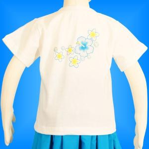 フラダンス ケイキTシャツ 100サイズ キッズ ホワイト c9w100｜emika