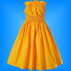 フラダンス ケイキ 上下 セット ジュニア イエロー XLサイズ