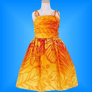 【フラダンス衣装】オレンジ K‘s Muu Muu ワンピース ドレス パンの木 フラダンス衣装】オレンジ K's Muu Muu ワンピース ドレス