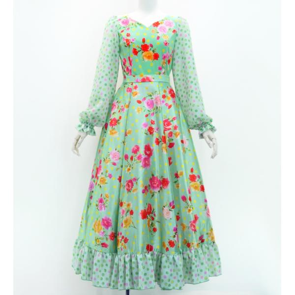 フラメンコ ローズ＆カーネーション セットアップ ライトグリーン S-Lサイズ FBS-22