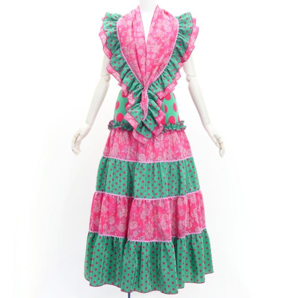フラメンコ ピキージョ＆スカートセット 水玉×ローズ ターコイズブルー×ピンク S-Lサイズ FPS...