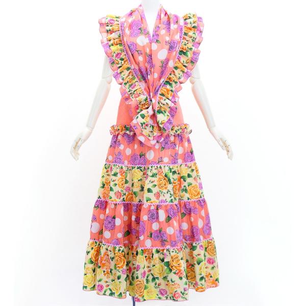 フラメンコ ピキージョ＆スカートセット ローズ ピンク×ベージュ S-Lサイズ FPS-8