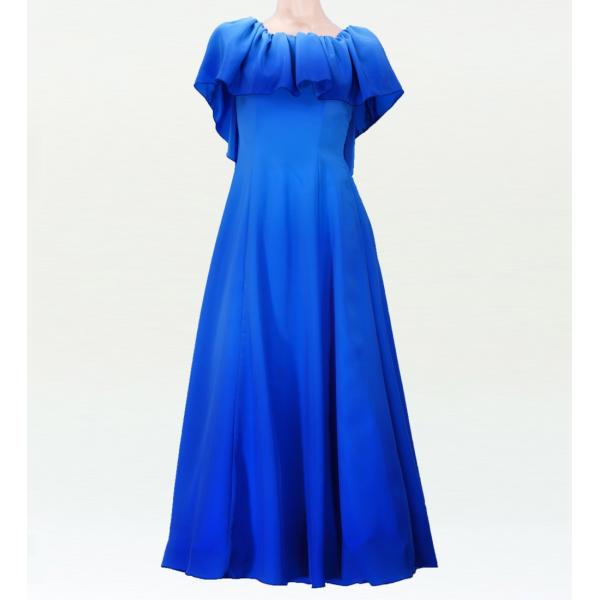 フラドレス [S・M・Lサイズ] ストラップレス ロング丈 ブルー J2288lbb