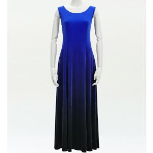 週末お値下げ✨未使用　フラドレス　ベロア生地ブルーグラデーション 週末お値下げ✨未使用 フラドレス ベロア生地ブルーグラデーション