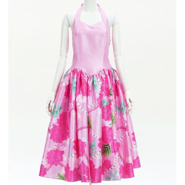 フラドレス [S・M・Lサイズ] ミディ丈 ロケラニ ピンク J2759pi