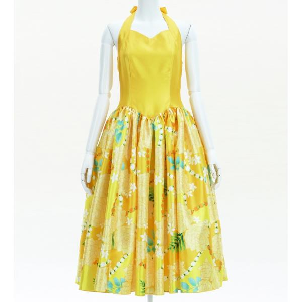 フラドレス [S・M・Lサイズ] ミディ丈 ロケラニ イエロー J2759ye