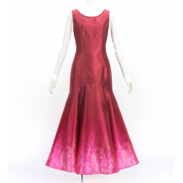 フラダンス [S・M・Lサイズ] グラデーションシャンタンドレス ダークピンク×ピンク J3191d...