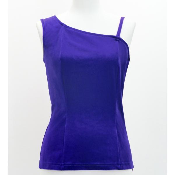 フラダンス ワンショルダー ベロアブラウス ロイヤルブルー S・M・Lサイズ J3192rbl