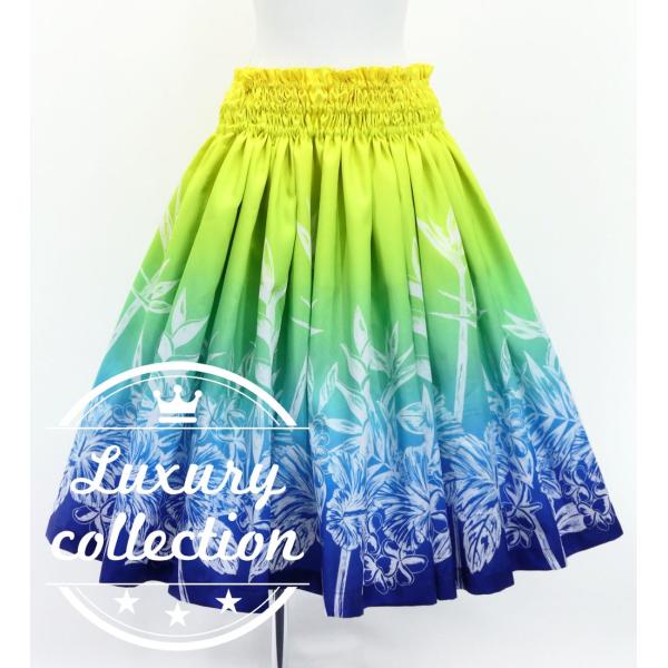 フラダンス シャンタン パウスカート シングル ハワイアンフラワー J3221-5