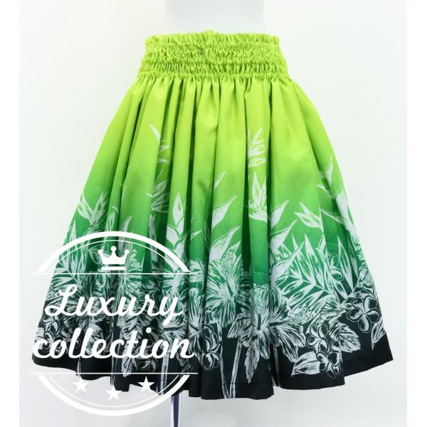 フラダンス シャンタン パウスカート シングル ハワイアンフラワー J3221-6