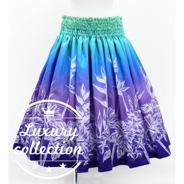 フラダンス シャンタン パウスカート シングル ハワイアンフラワー J3221-7