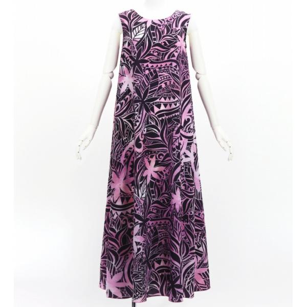 フラドレス [S・M・Lサイズ] ロング丈 コシボ ノースリーブドレス ヘリコニア ピンク J322...