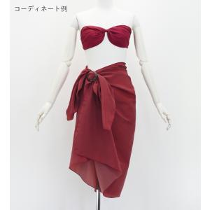 オリジナルプリントコシボ生地 ショート パレオ...の詳細画像2