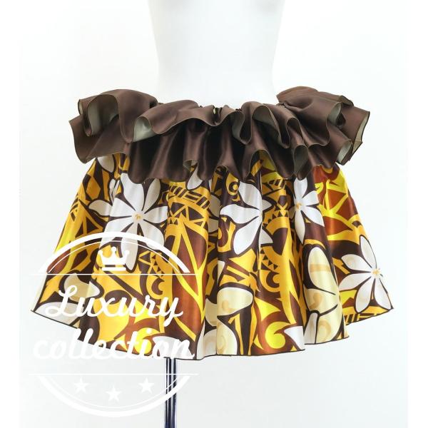 タヒチアン シャンタン スカート ティアレ イエロー J3226-11
