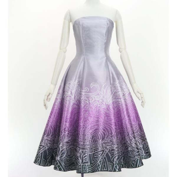 フラドレス [S・M・Lサイズ] ムームー ミディ丈 モンステラ×カヒコ J3257-2