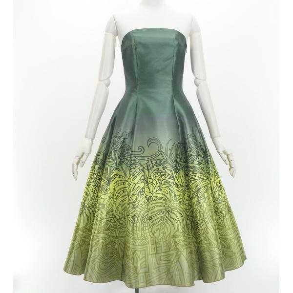 フラドレス [S・M・Lサイズ] ムームー ミディ丈 モンステラ×カヒコ J3257-7