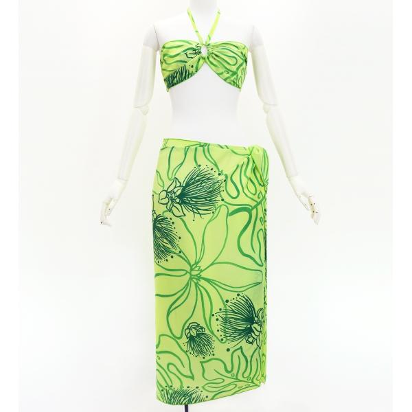 ショートパレオ＆2WAYブラトップ セット レフア グリーン J3259-21