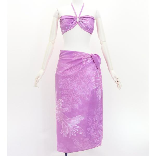 ショートパレオ＆2WAYブラトップ セット リリー ピンク J3259-8