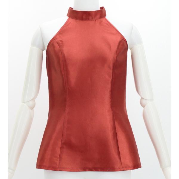 フラダンス シャンタン アメリカンスリーブ ブラウス ダークレッド2 S・M・Lサイズ J3263d...