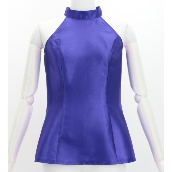 フラダンス シャンタン アメリカンスリーブ ブラウス ロイヤルブルー S・M・Lサイズ J3263r...