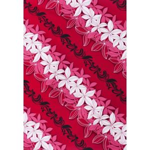 ハワイアン ファブリック レッド K114