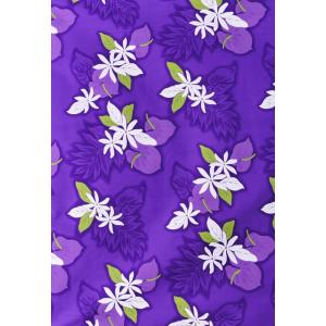 ハワイアン ファブリック パープル K129