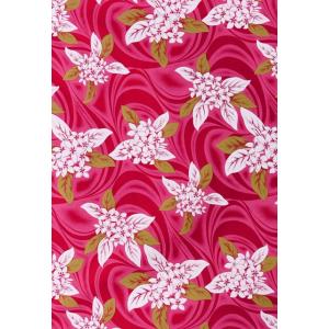 ハワイアン ファブリック レッド K134