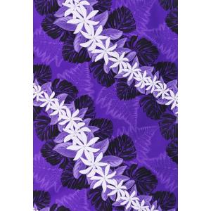 ハワイアン ファブリック パープル K148