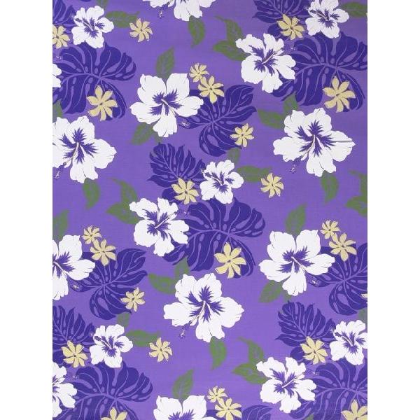 ハワイアン ファブリック パープル K64