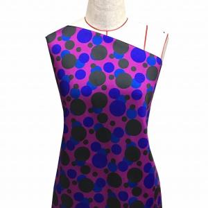 フラメンコ生地 水玉柄 シャンタン生地 パープル...の商品画像