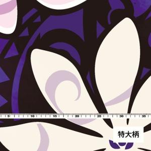 ハワイアン生地 ティアレ柄 シャンタン生地 パ...の詳細画像5
