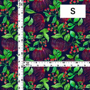 ハワイアン生地 レフア柄 シャンタン生地 ネイ...の詳細画像2