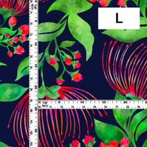 ハワイアン生地 レフア柄 シャンタン生地 ネイ...の詳細画像4