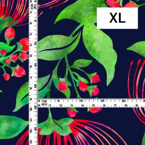 ハワイアン生地 レフア柄 シャンタン生地 ネイ...の詳細画像5