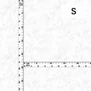 ハワイアン生地 レフア柄 シャンタン生地 ホワ...の詳細画像2