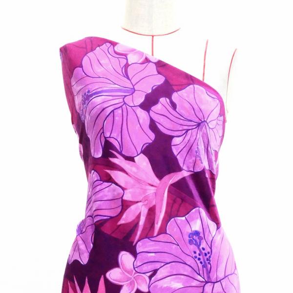 ハワイアン生地 ハイビスカス柄 コシボ・シャンタン・ストレッチベロア選べる生地 ピンク KH-684...