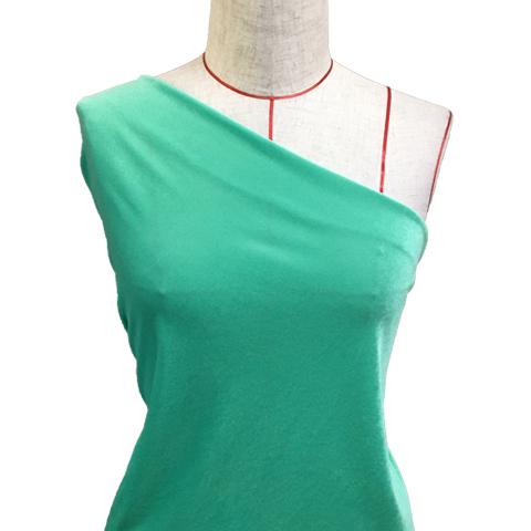 ハワイアン・フラメンコ生地 無地 ストレッチベロア生地 アクア KS-AQ-V 3-5営業日後発送