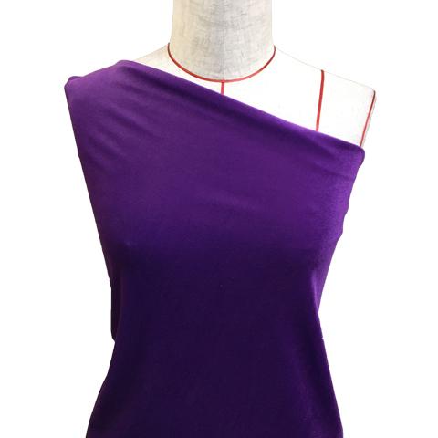 ハワイアン・フラメンコ生地 無地 ストレッチベロア生地 ダークパープル KS-DPU-V 3-5営業...