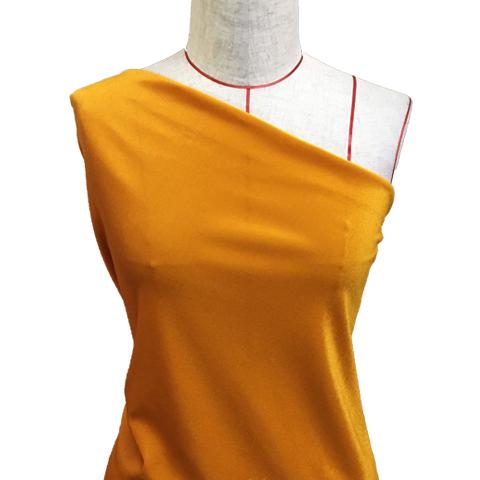 ハワイアン・フラメンコ生地 無地 ストレッチベロア生地 イエローブラウン KS-YEBR-V 3-5...