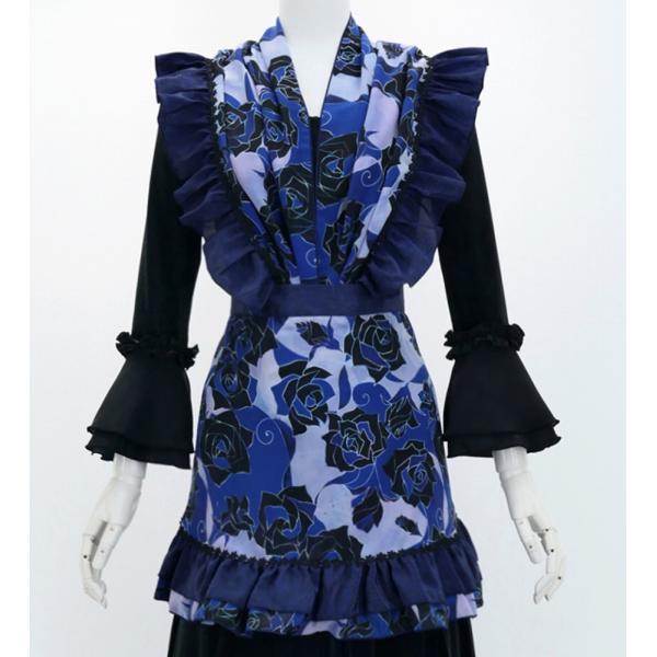 フラメンコ ピキージョ・エプロンセット ローズ ブルー PA-11