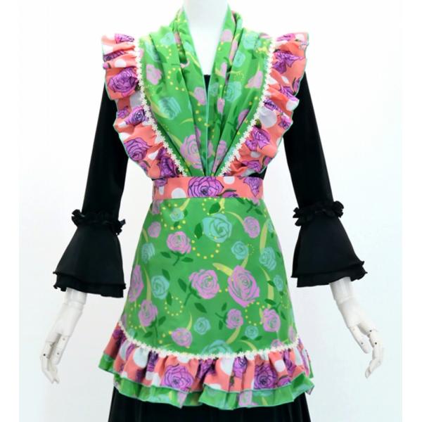 フラメンコ ピキージョ・エプロンセット ローズ グリーン PA-17