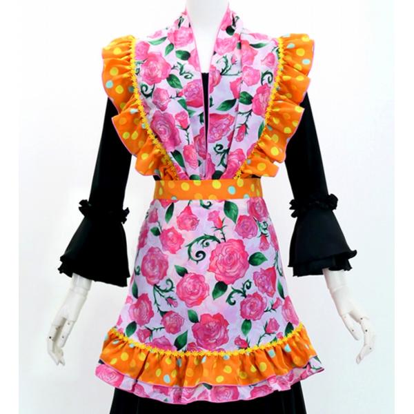 フラメンコ ピキージョ・エプロンセット ローズ ピンク PA-25