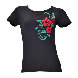 ストレッチ Tシャツ L レッド×グリーン ハ...の詳細画像1