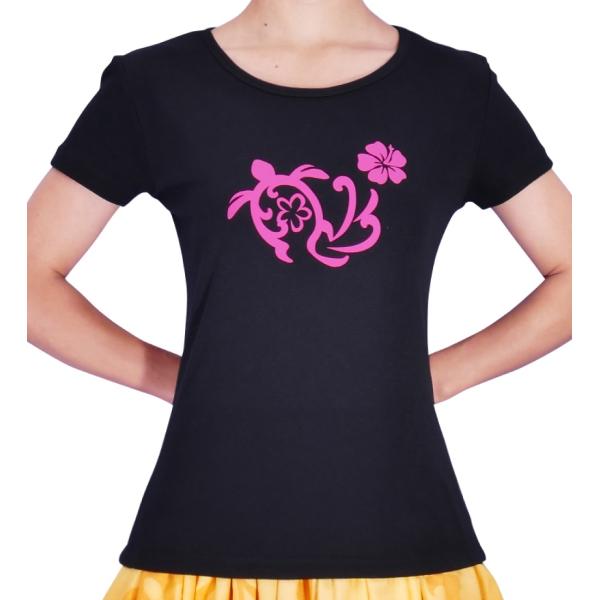 ストレッチ Tシャツ [XL]  ホヌ チェリーピンク(ブラック) TC11cpbXL